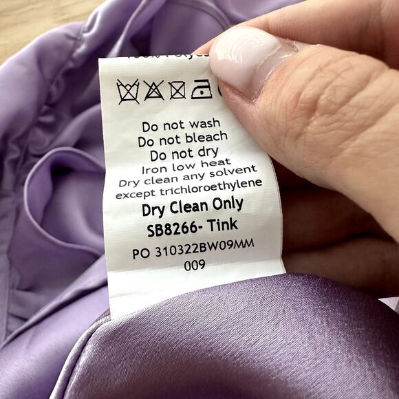 House of CB Tink Ruffle Satin Mini Dress Orchid Purple - Picture 6 of 7